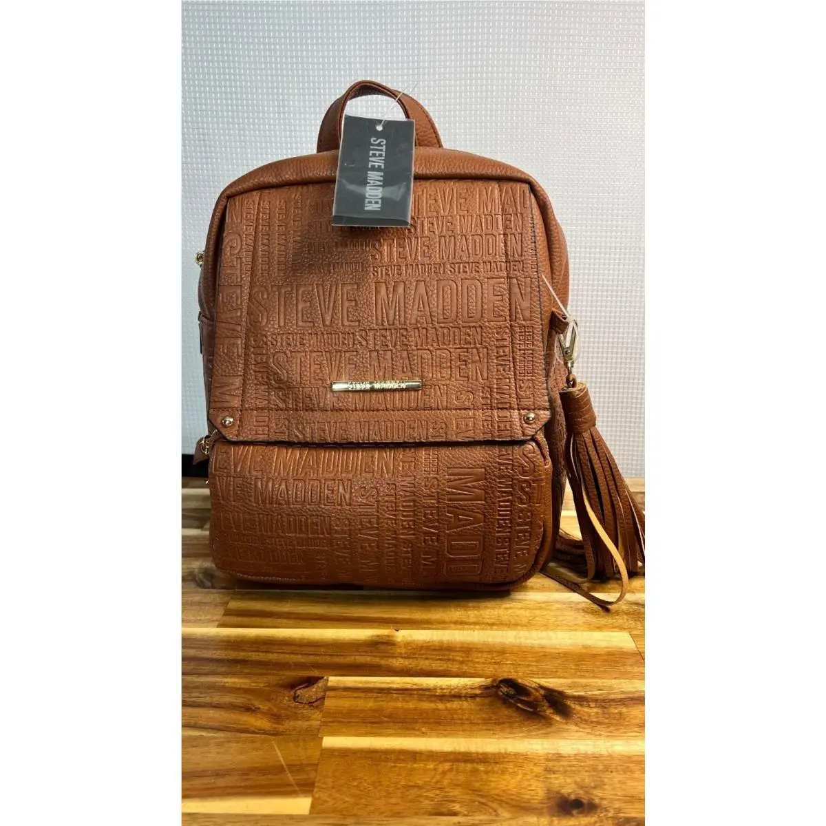 Steve Madden Logo Tassel Backpack Purse Multipurpose