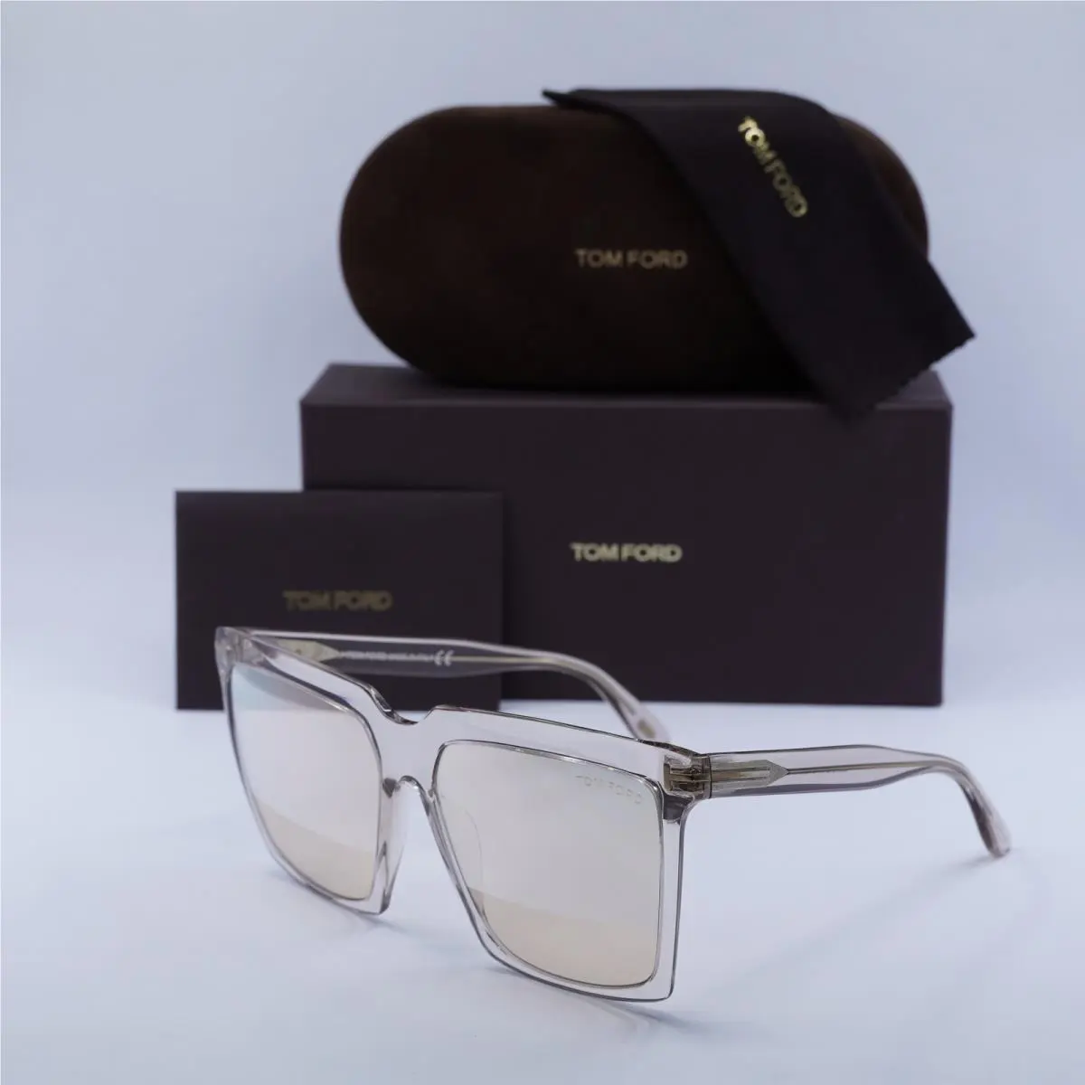 Tom Ford FT0764 20Z Transparent Light Sand/rose Gold Mirror 58-16-140