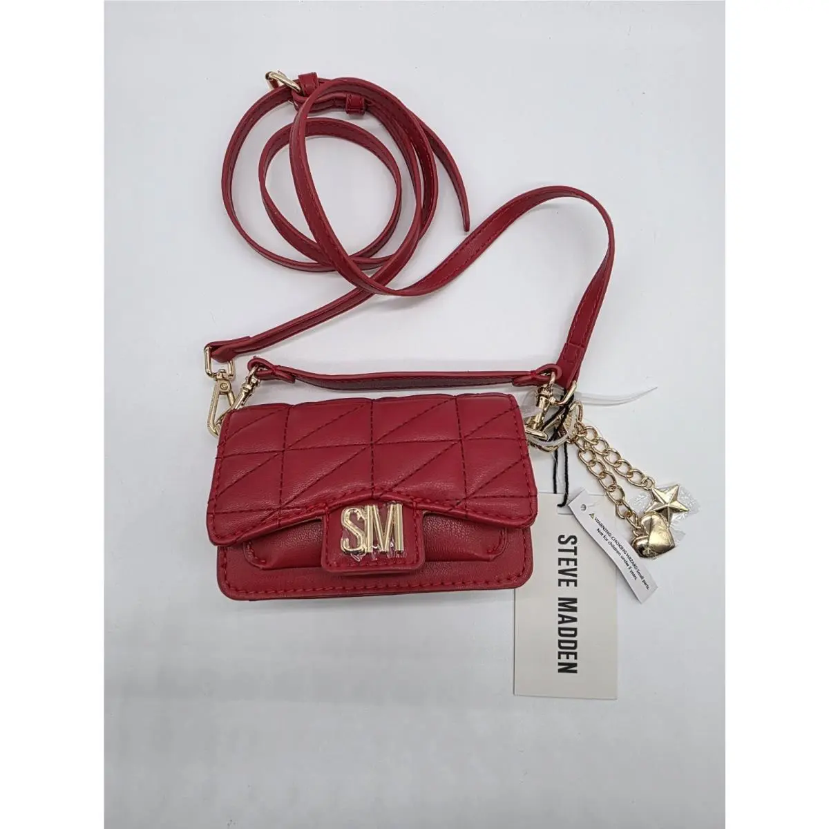 Bdana Quilt Mini Bag Crossbody Branded Charms by Steve Madden