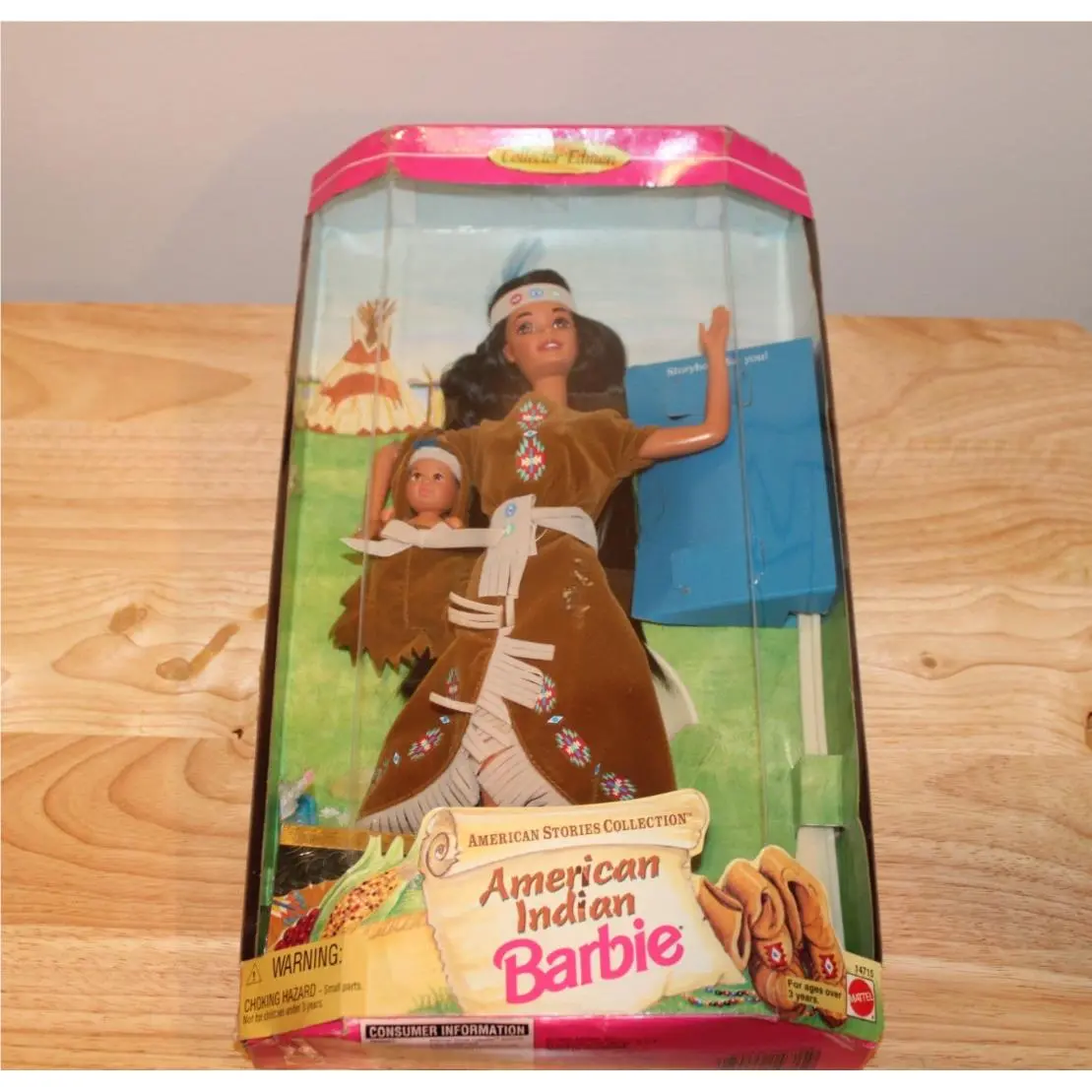 Mattel American Indian Baby Blue Feather American Stories Barbie 14715 Read