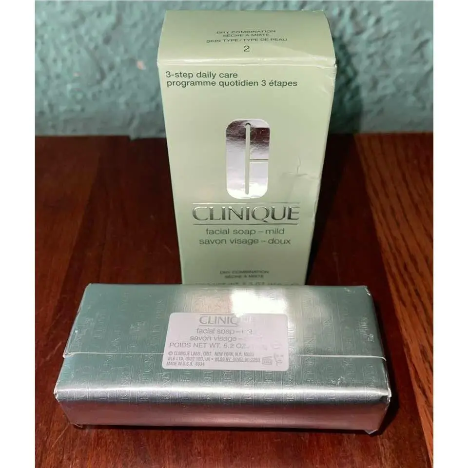 5.2 oz Bar Facial Soap Mild Dry Combination Step 1 Face Wash Box by Clinique