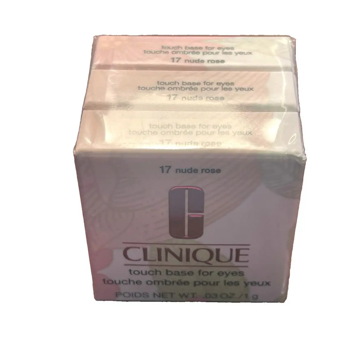 Lot OF 3 Touch Base For Eyes in 17 Rose-cellophane Wrapped Trio by Clinique