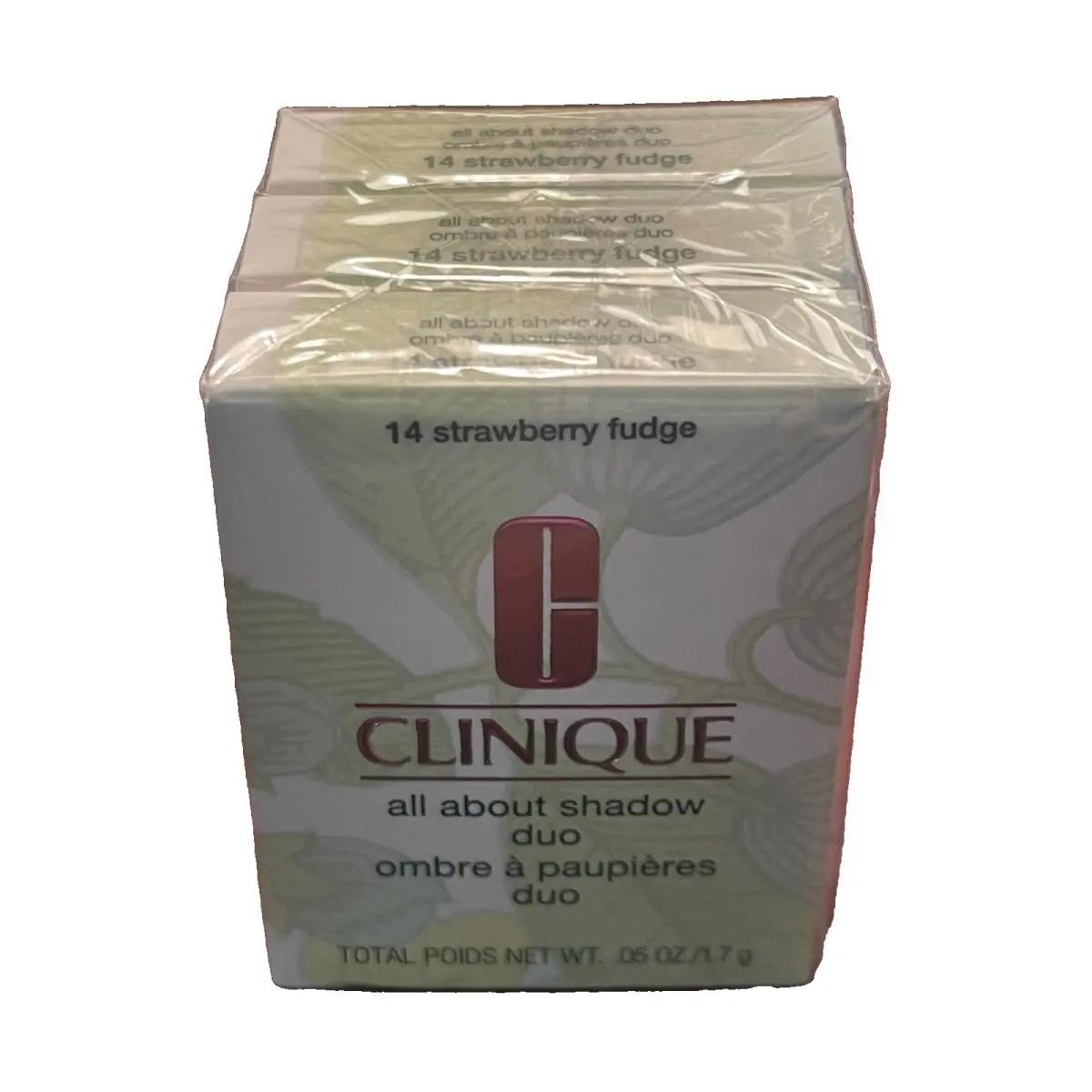 Lot OF 3 All About Shadow Duo in 14 Strawberry Fudge-cellophane Wrapped by Clinique