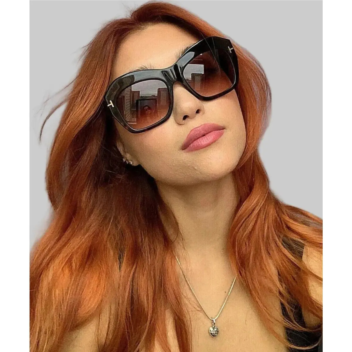 Tom Ford Emma Tortoise Oversized Women`s Sunglasses