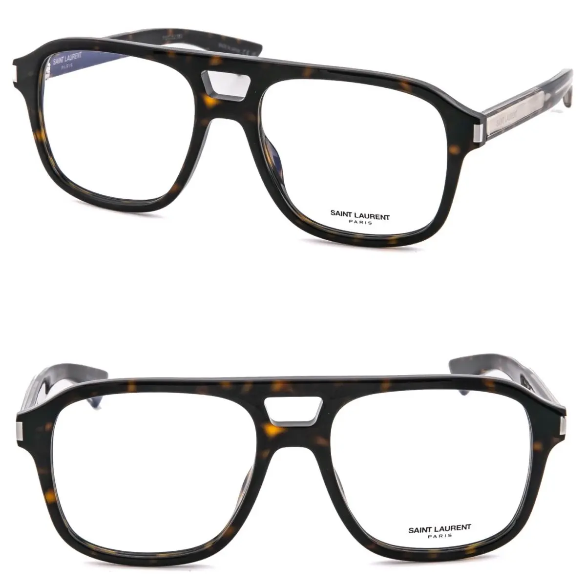 Saint Laurent Naked Wirecore 881 Ysl SL881 Opt Brown Havana Eyeglass Frame 002 by Yves Saint Laurent