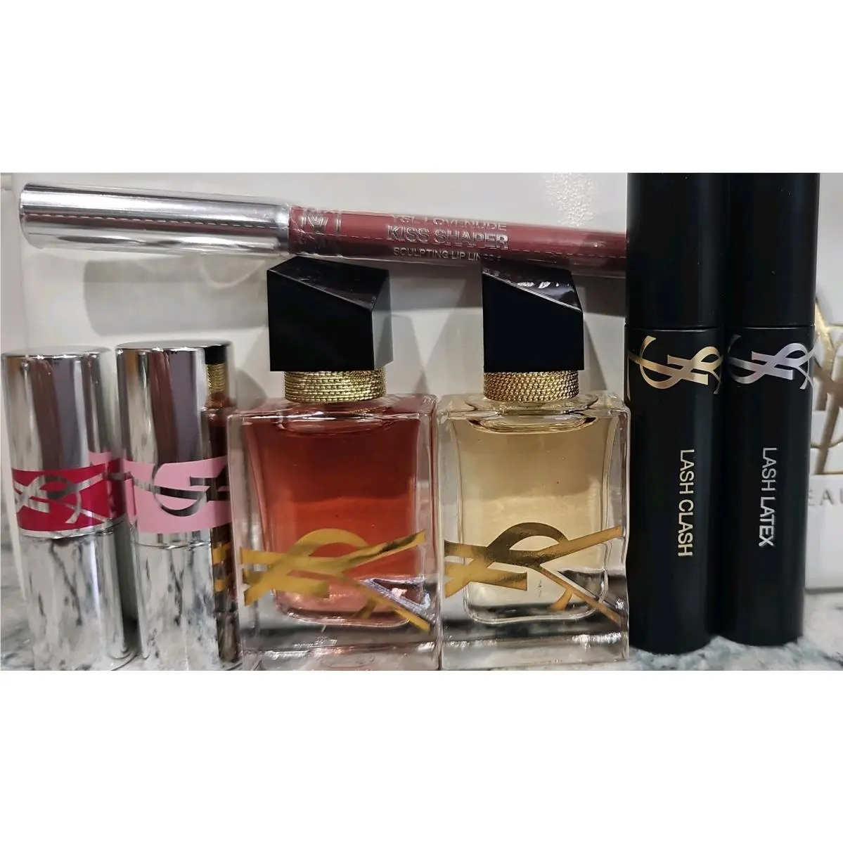 Yves Saint Laurent Ysl Set Libre Parfum Berry Crush Lipstick Liner Pencil Mascara Lavalliere