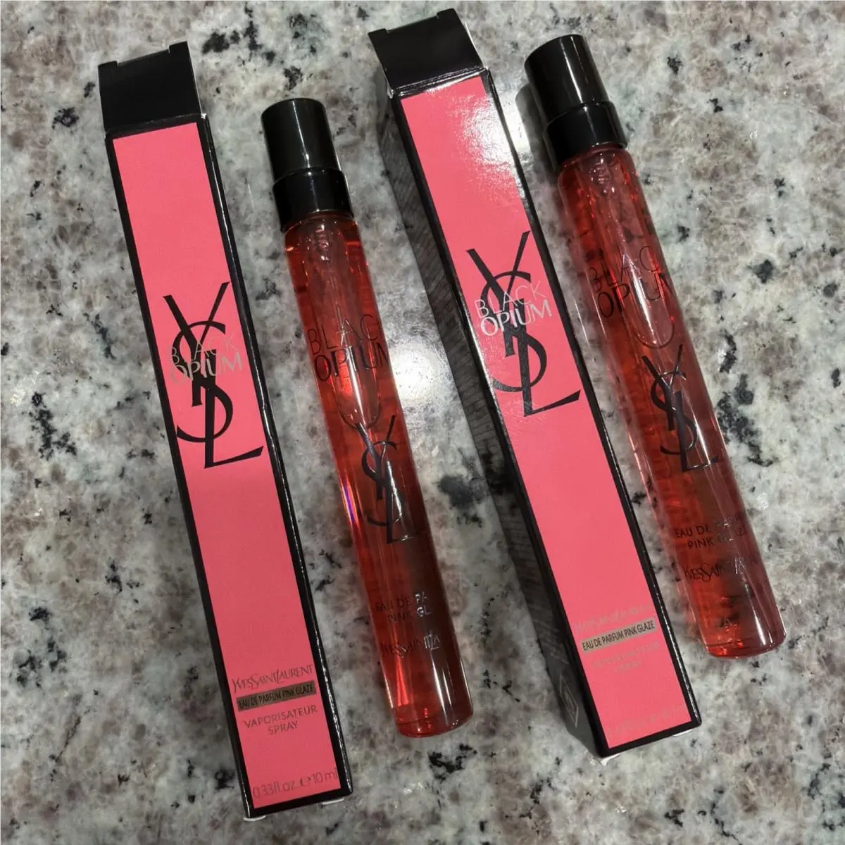 Yves Saint Laurent Ysl Black Opium Eau De Parfum Travel Size Spray 10ml Lot of 2