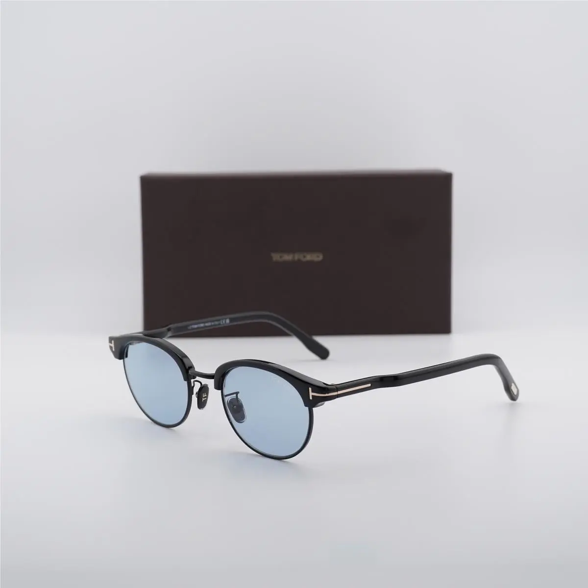 FT1120-D 01A Shiny Black/smoke 48-21-145 Sunglasses by Tom Ford