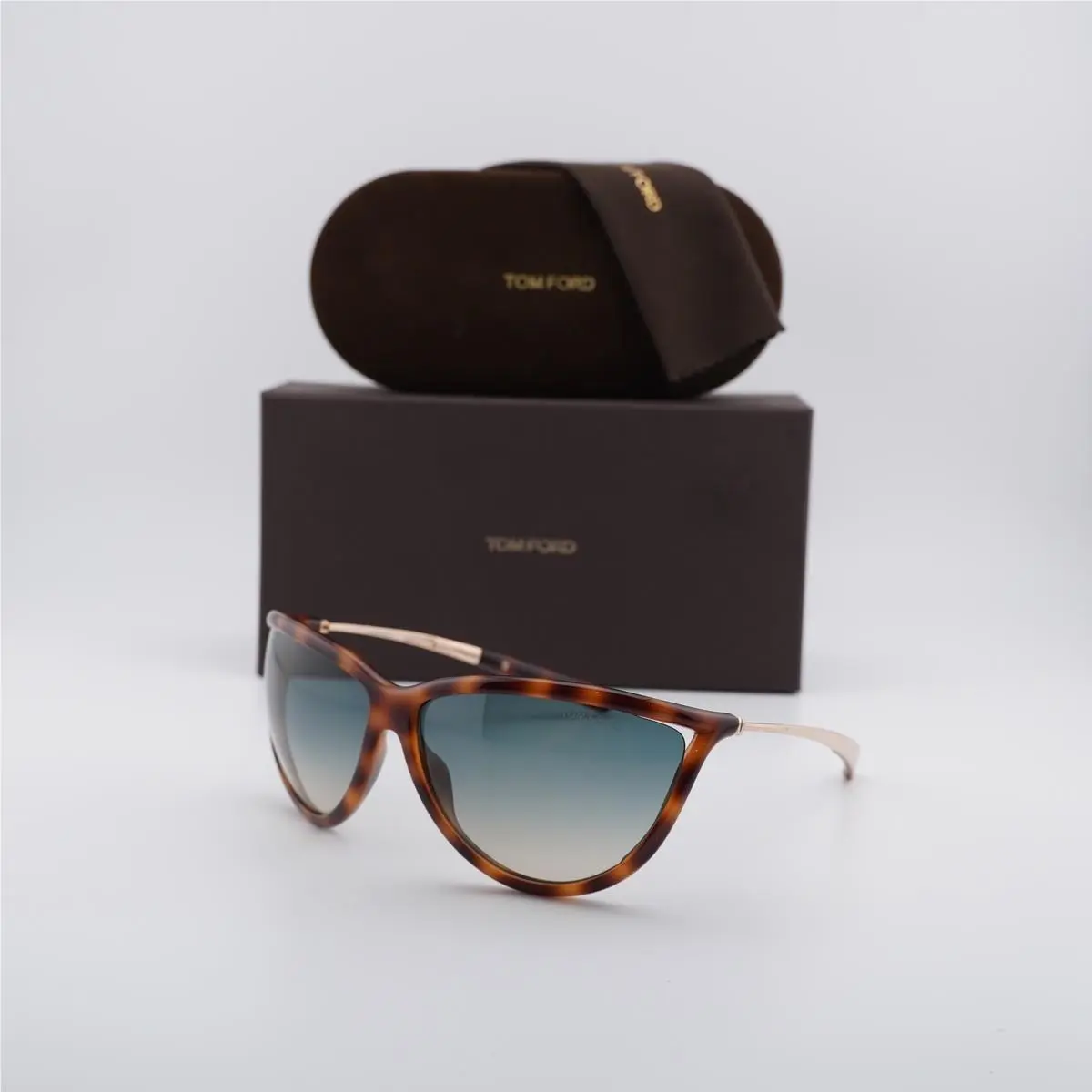 Tom Ford FT0770 56W Havana/gradient Blue 70-14-115 Sunglasses