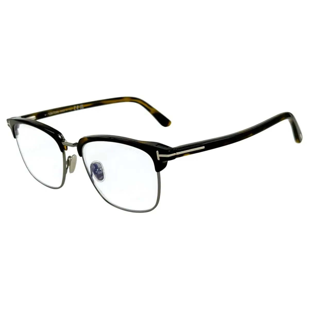 TF5683B Unisex Metal Eyeglass Frame w Sun Clip 052 Dark Havana 54-18 by Tom Ford
