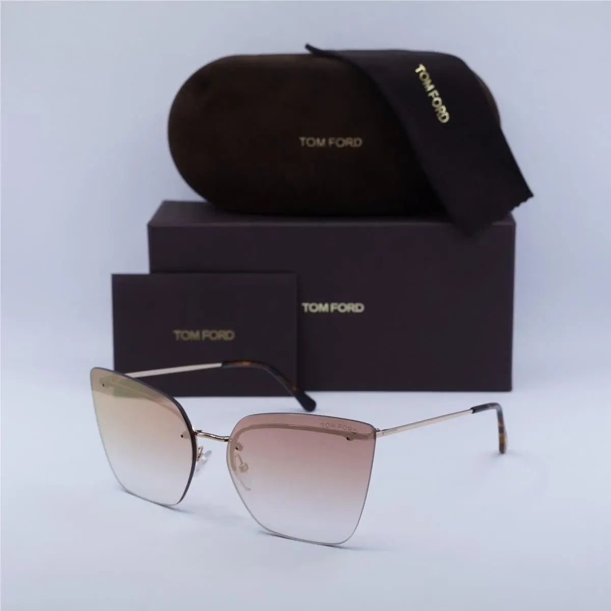 FT0682 33G Rose Gold/brown Mirror Gradient 63-15-140 Sunglasses by Tom Ford