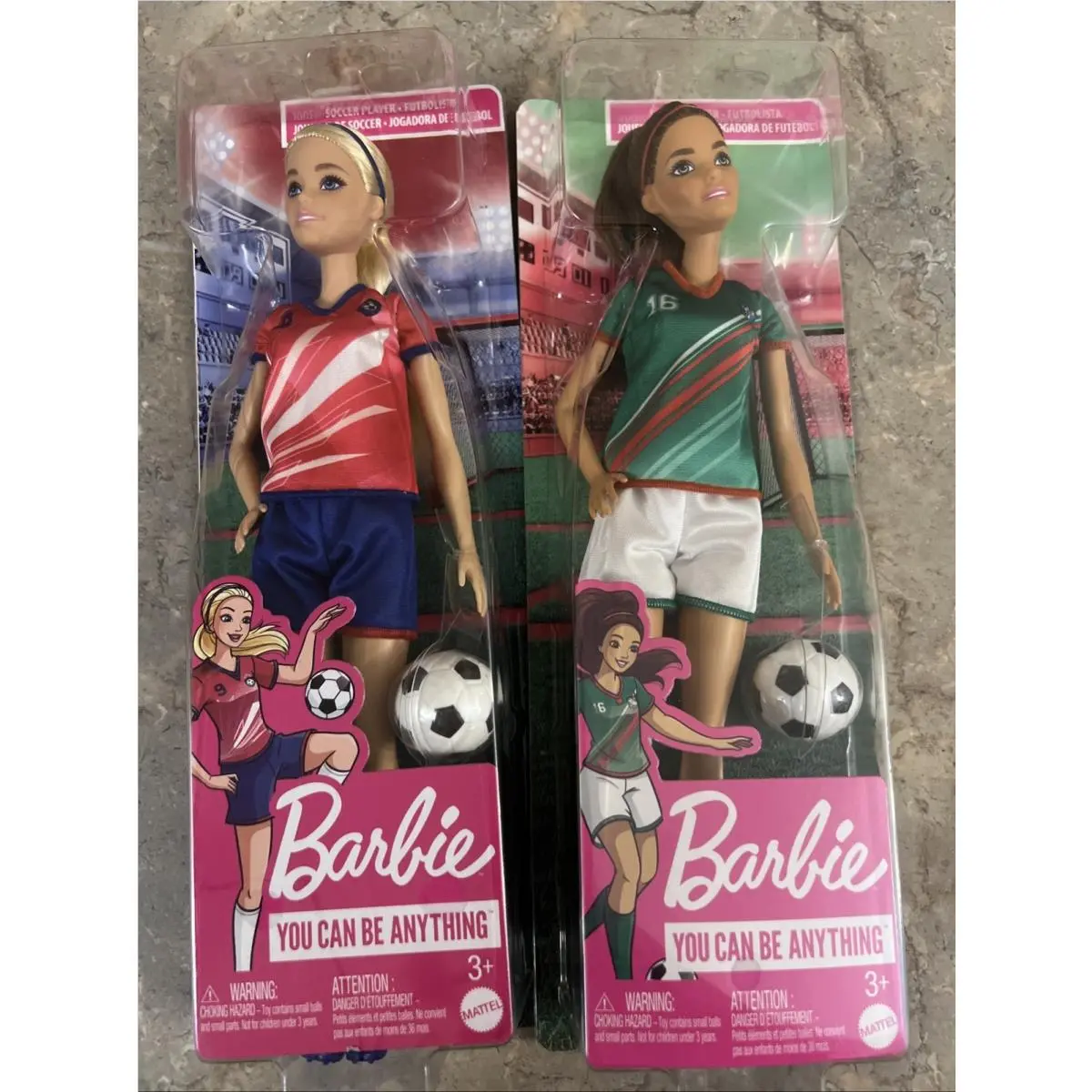 2021 Barbie You Can Be Anything Soccer Players Doll Set of 2