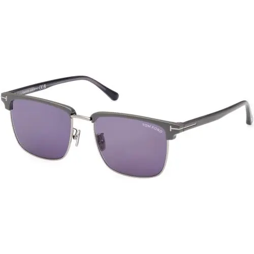 FT 0997-H Shiny Dark Ruthenium / Mastic 51V Size 55 Sunglasses by Tom Ford