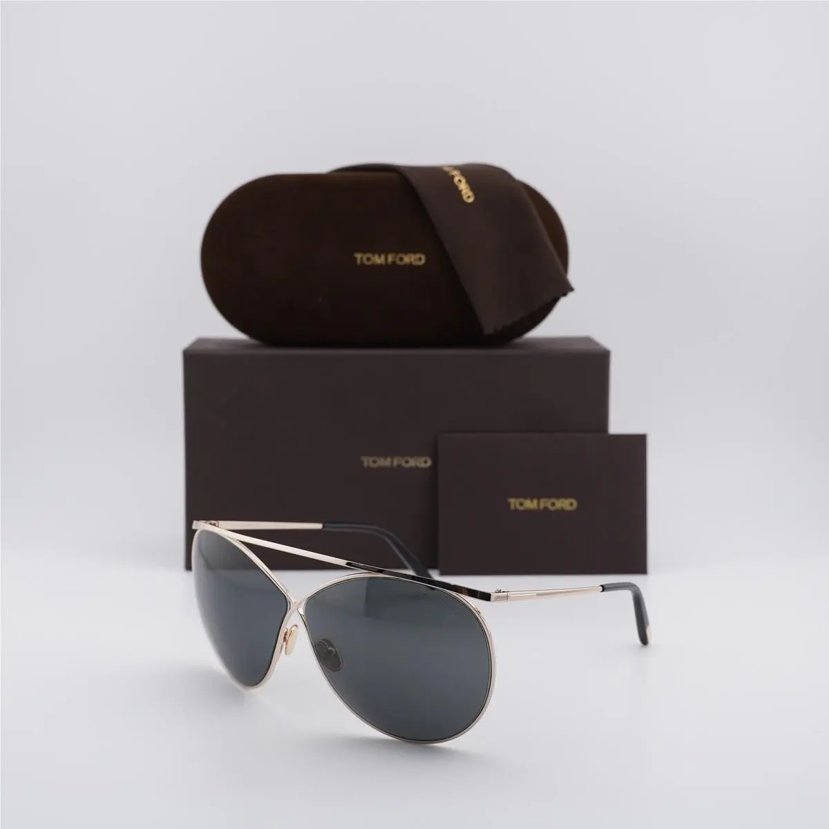 FT0761 28A Shiny Rose Gold/smoke 67-8-130 Sunglasses by Tom Ford
