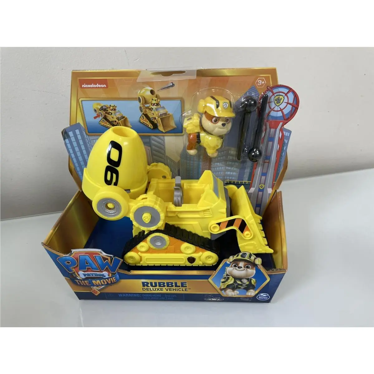 Paw Patrol The Movie Rubble Deluxe Vehicle w/ Figure -new Htf Hot Toy