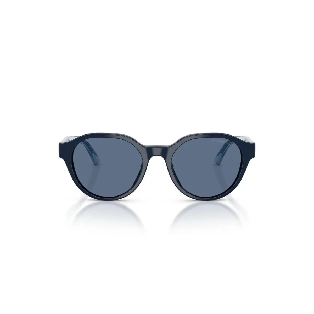 Boys EK4008U Universal Fit Round Sunglasses Shiny Blue/dark by Emporio Armani