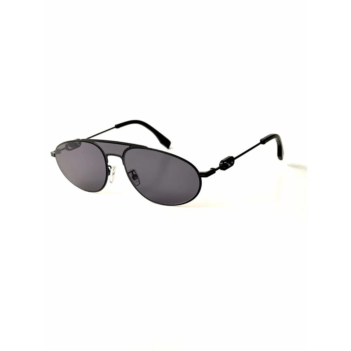 FE40072U-Y 01A Black/dark Gray with Black Chain 57-17-140 Sunglasses by Fendi