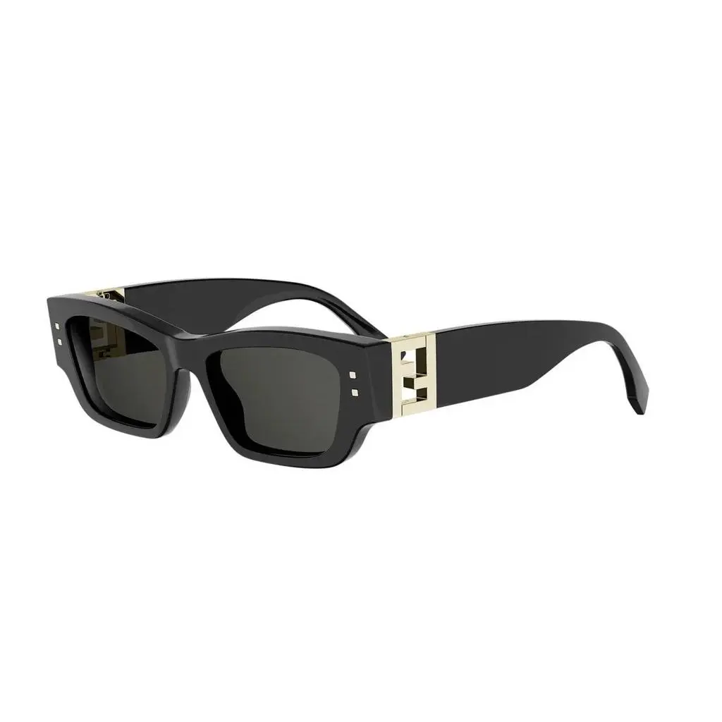 FE40234I 01A Black Gold Grey Lens Authent Sunglasses 53 17 135 by Fendi