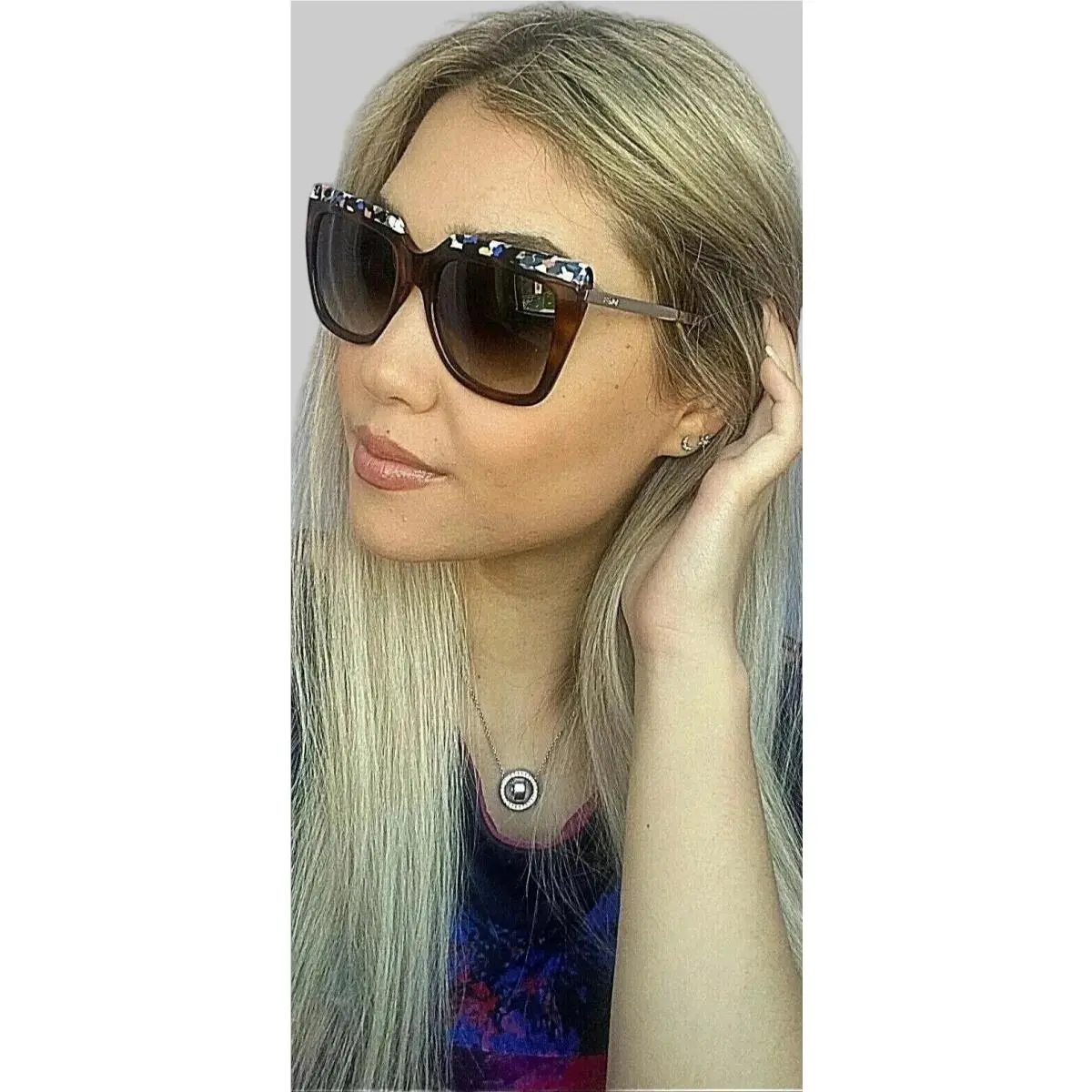 Fendi Women`s Sunglasses Italy 87UA9C 53mm Tortoise Oversized