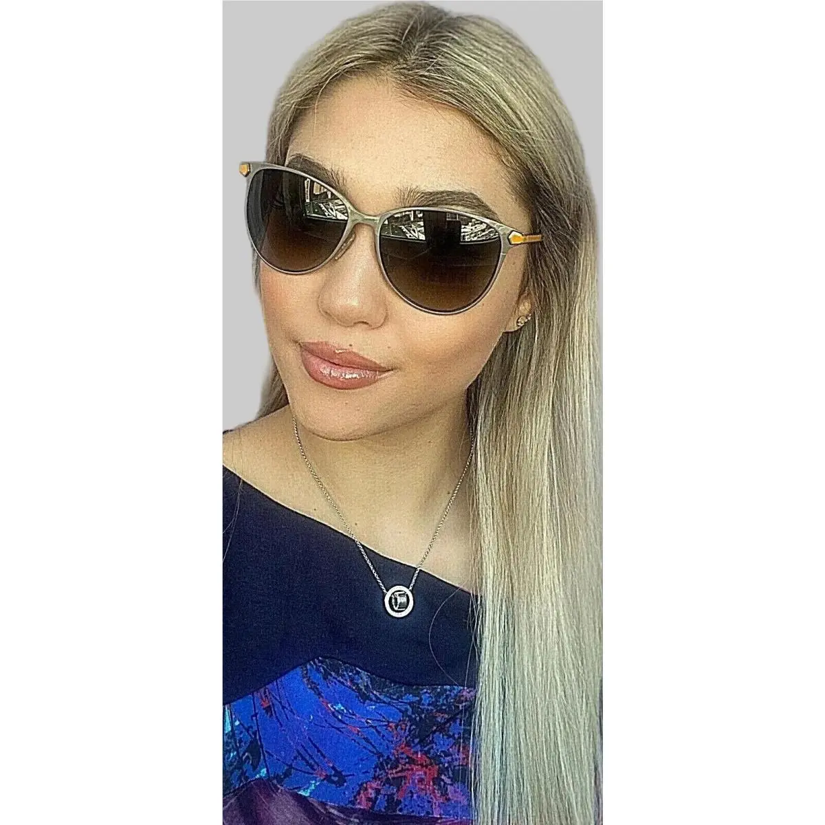 FF 0022/S 7WFHA Cat Eye Designer Gray 57mm Women`s Sunglasses Italy by Fendi