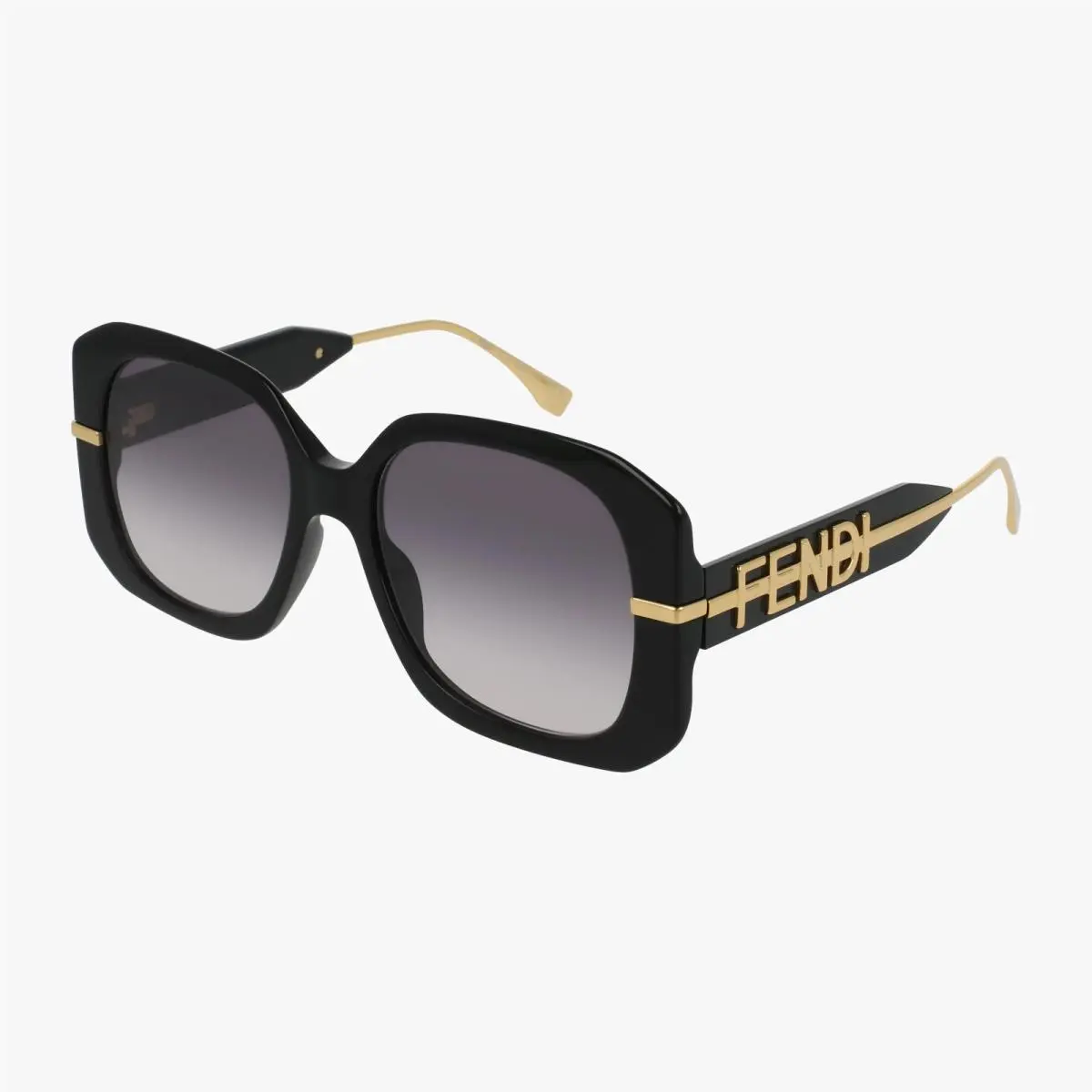 Sunglasses FE40065I Black Gold Grey Gradient 01B 40065I by Fendi