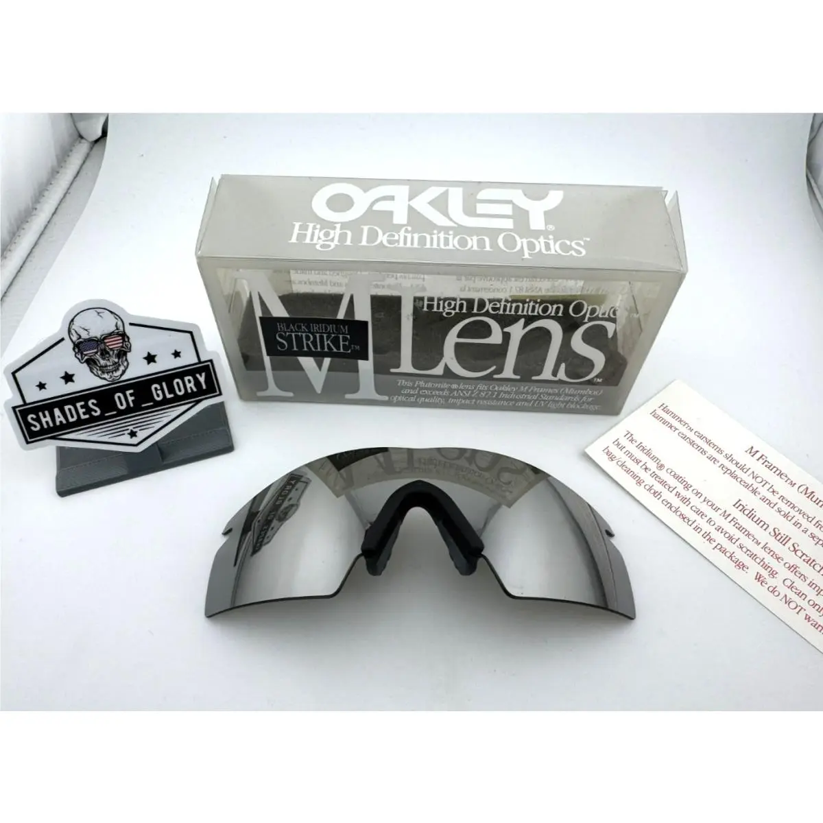 M Frame Strike Gen 1 Black Iriidum 1990 Lens Sunglasses by Oakley