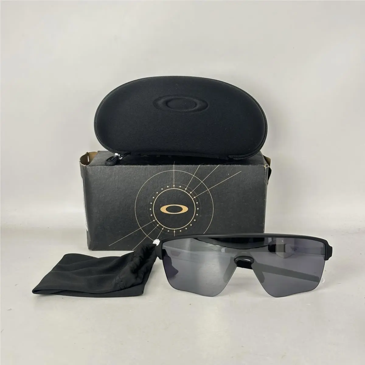 Mens Corridor SQ Half Rim Shield Prizm Sunglasses Black/black by Oakley