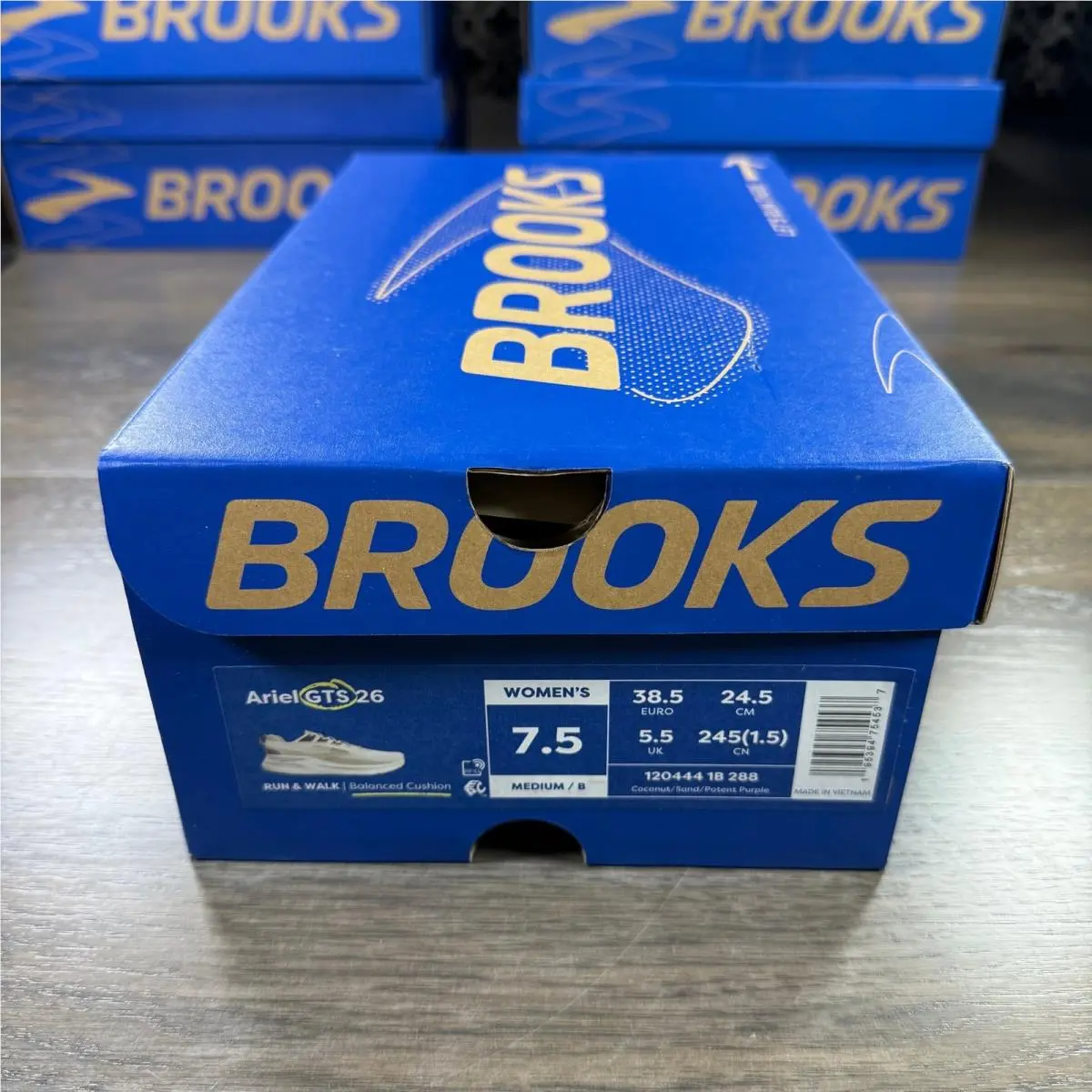 Brooks shoes - Brooks Ariel - Ariel - 1204441B288 - Coconut/Sand/Potent Purple (UPC: 195394754537) 1