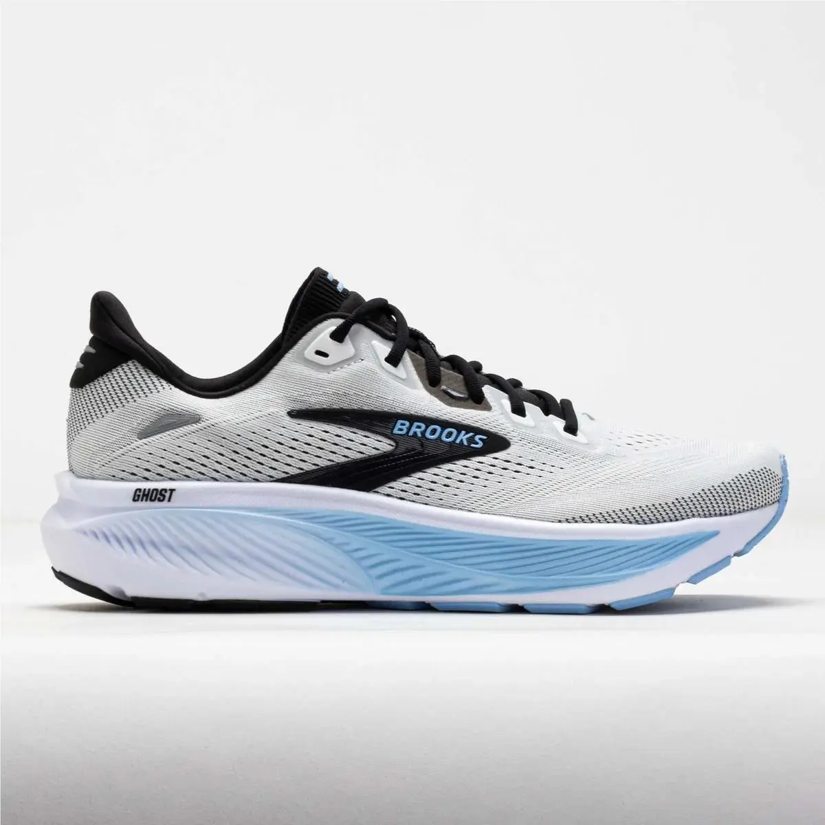 Brooks Men`s Ghost 18 White/black/open Air Size 8D Medium