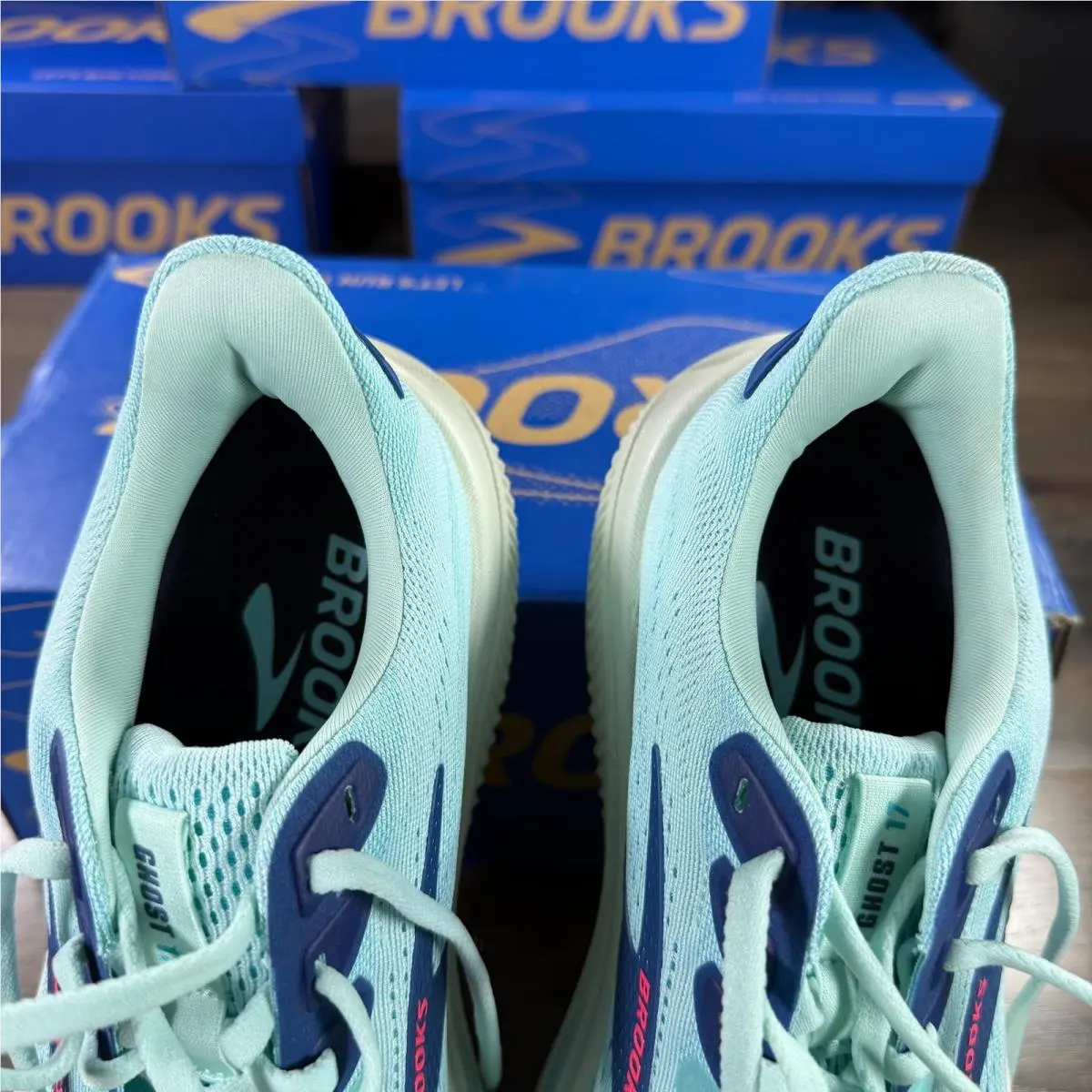 Brooks shoes - Brooks Ghost 17 - Ghost - 1204311B427 - Clearwater/Navy Peony (UPC: 195394690927) 11