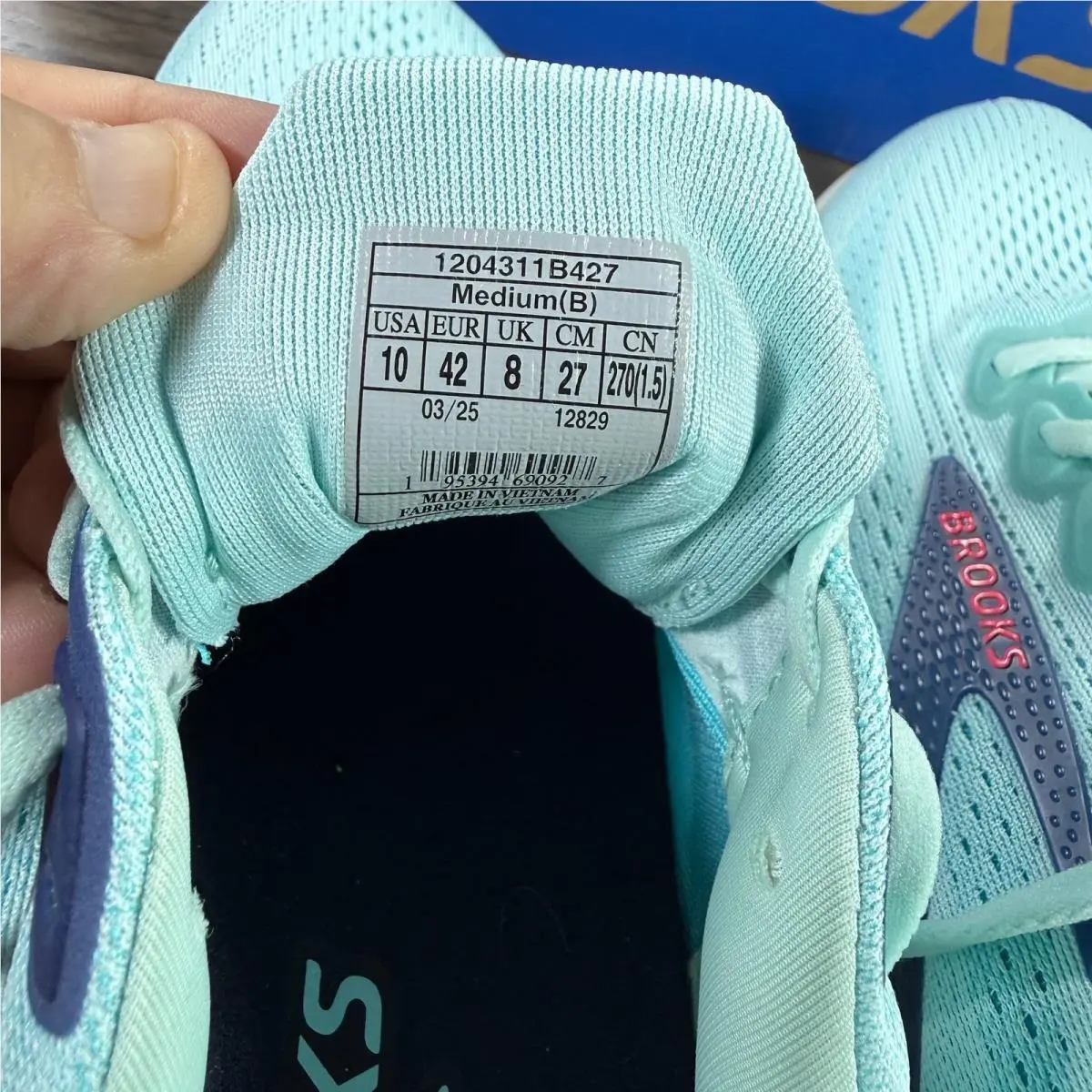 Brooks shoes - Brooks Ghost 17 - Ghost - 1204311B427 - Clearwater/Navy Peony (UPC: 195394690927) 13