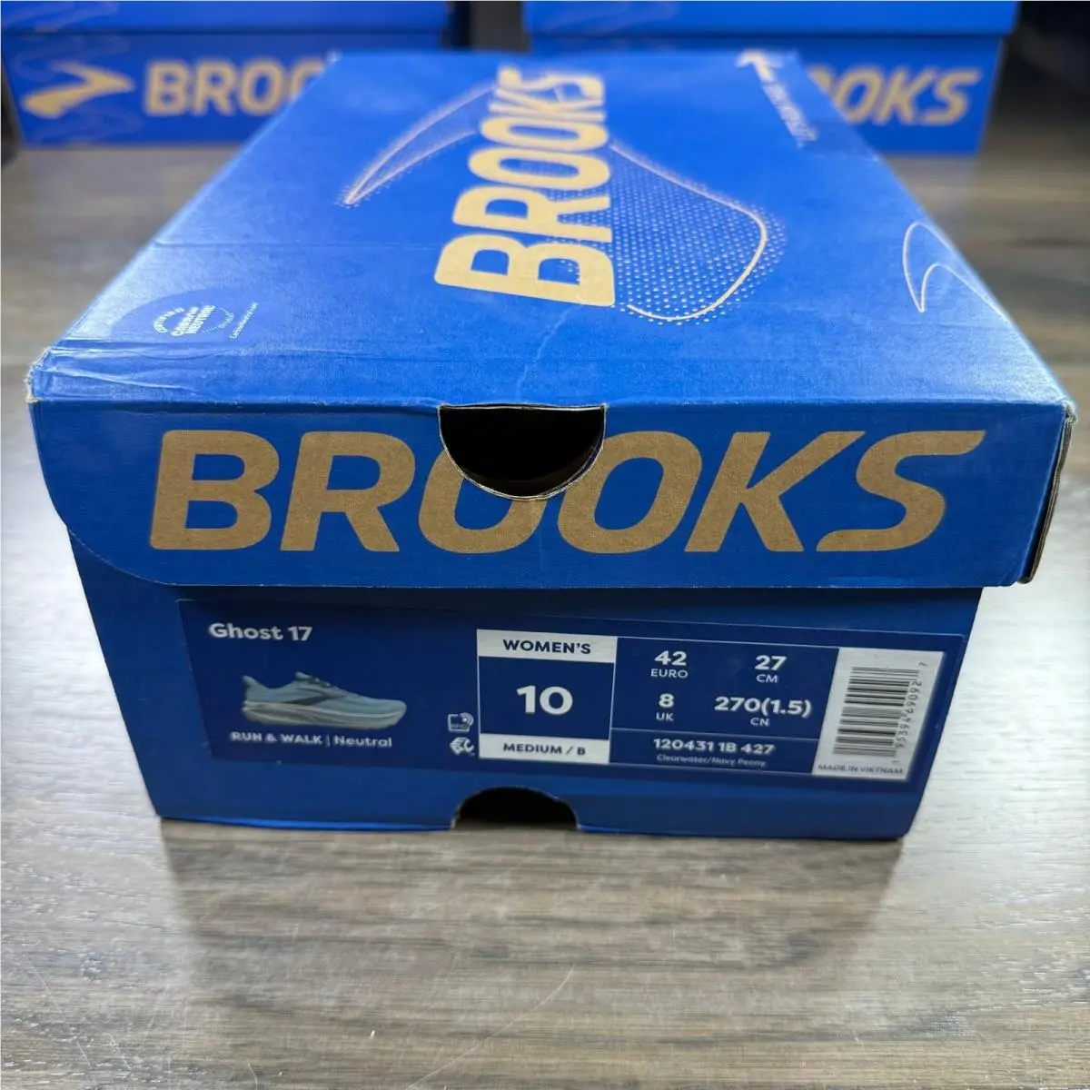 Brooks shoes - Brooks Ghost 17 - Ghost - 1204311B427 - Clearwater/Navy Peony (UPC: 195394690927) 0