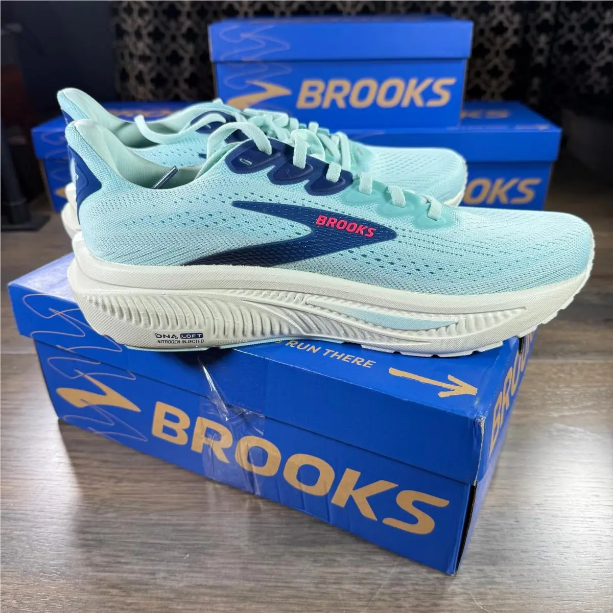 Brooks shoes - Brooks Ghost 17 - Ghost - 1204311B427 - Clearwater/Navy Peony (UPC: 195394690927) 7