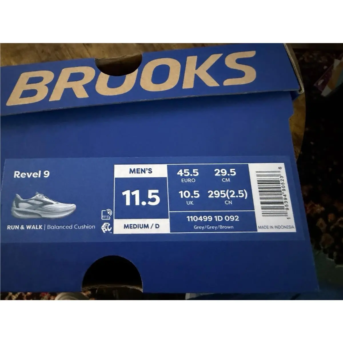 Brooks shoes - BROOKS Revel 9 - Revel - 110499 1D 092 - Gray (UPC: 0195394905236) 3