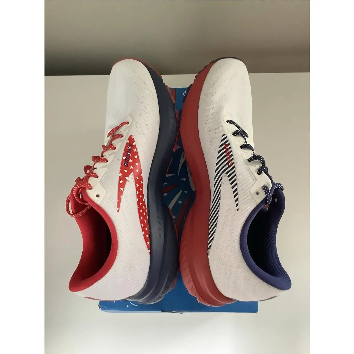 Brooks shoes - Brooks Launch 7 Stars Stripes Run USA 4th of July - White 3