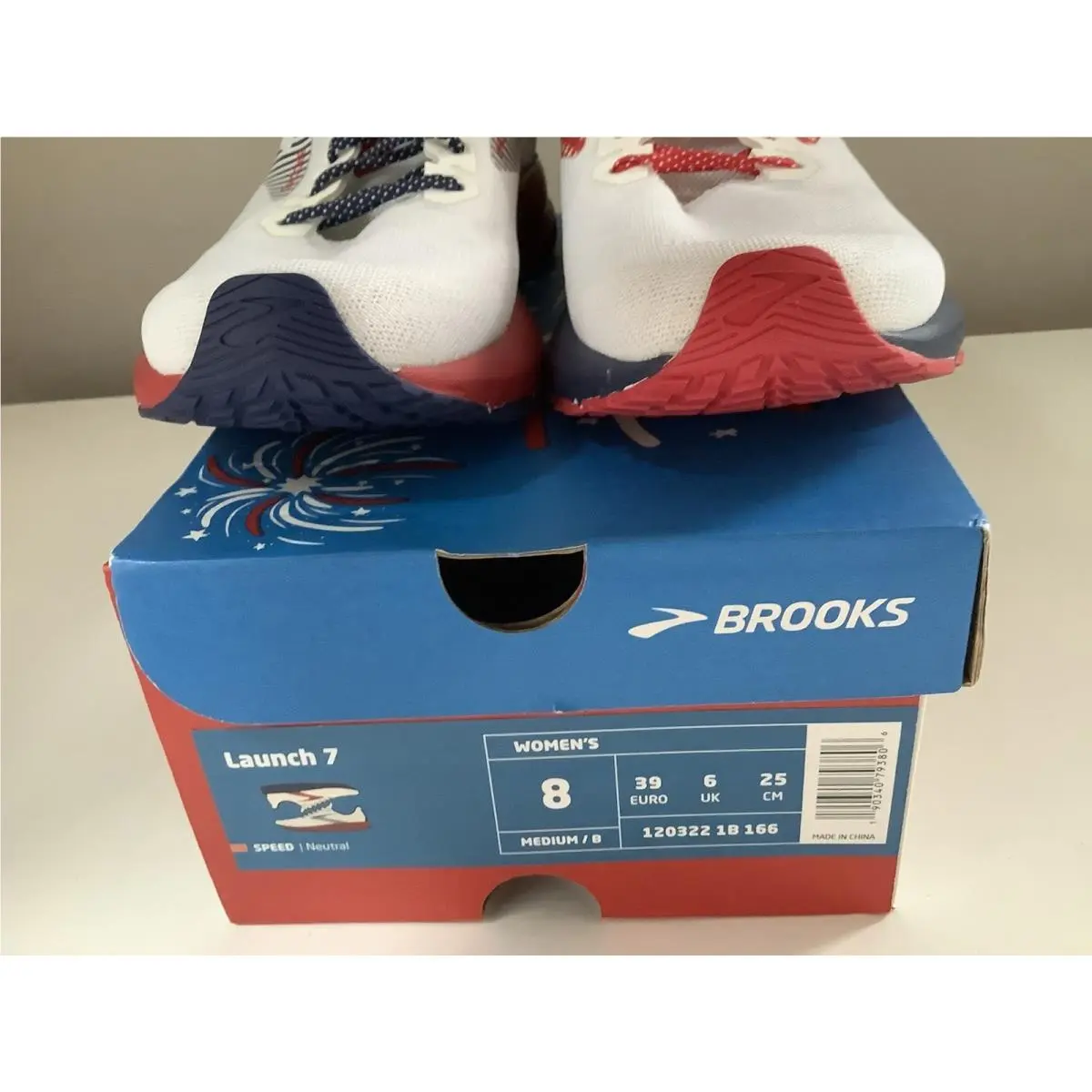 Brooks shoes - Brooks Launch 7 Stars Stripes Run USA 4th of July - White 5