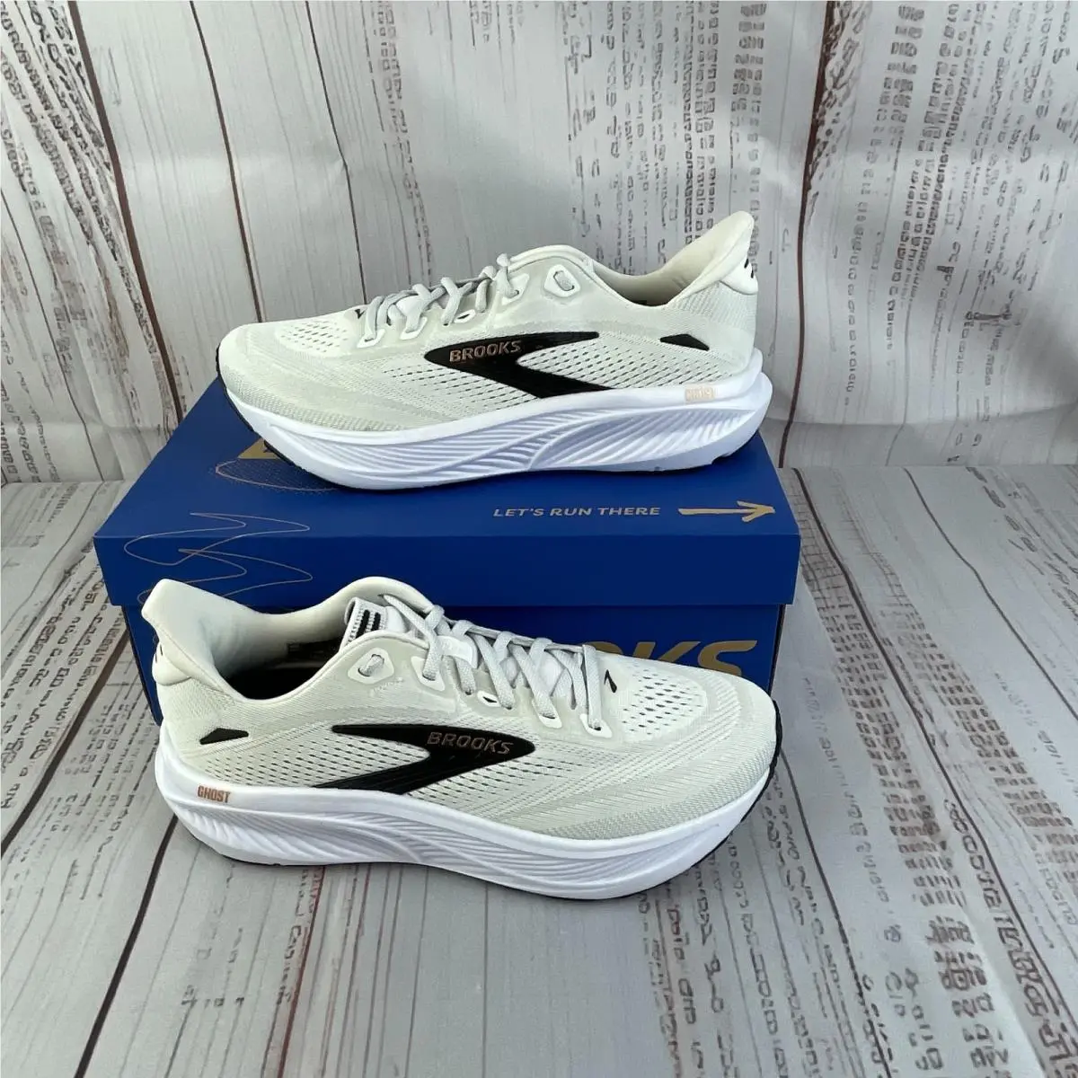 Brooks Ghost 18 Women`s 10 US B 42 EU Running Sneakers White/black/rose Gold