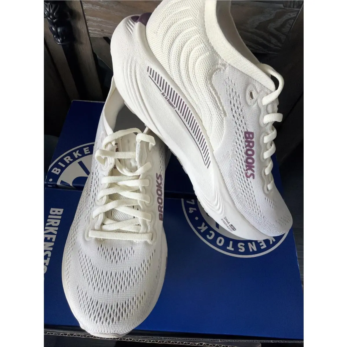 Brooks shoes - 1204431B 128 - 1204431B 128 - Coconut/Argyle (UPC: 0195394664287) 3