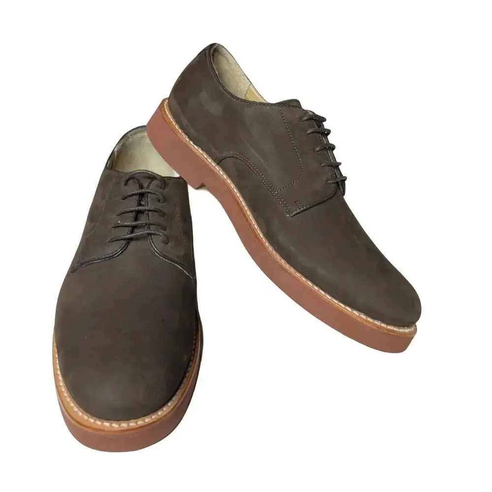 Brooks Brothers Mens Dark Brown Suede Derby Shoes 00001938 Size 8.5 D