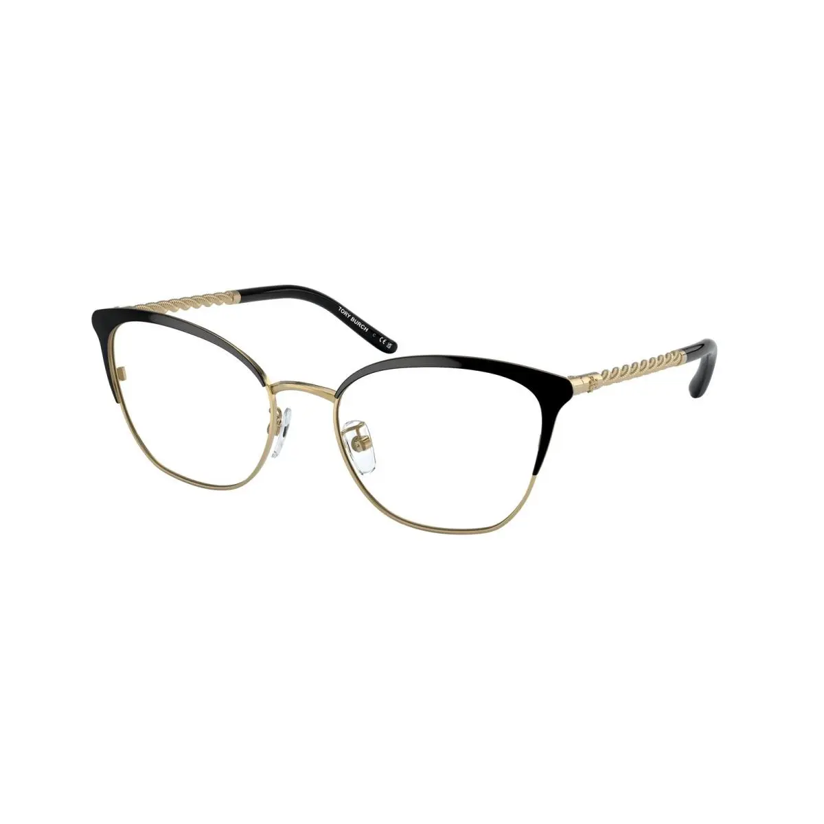 TY 1076 Shiny Gold/black 3339 Size 53 Eyeglasses by Tory Burch