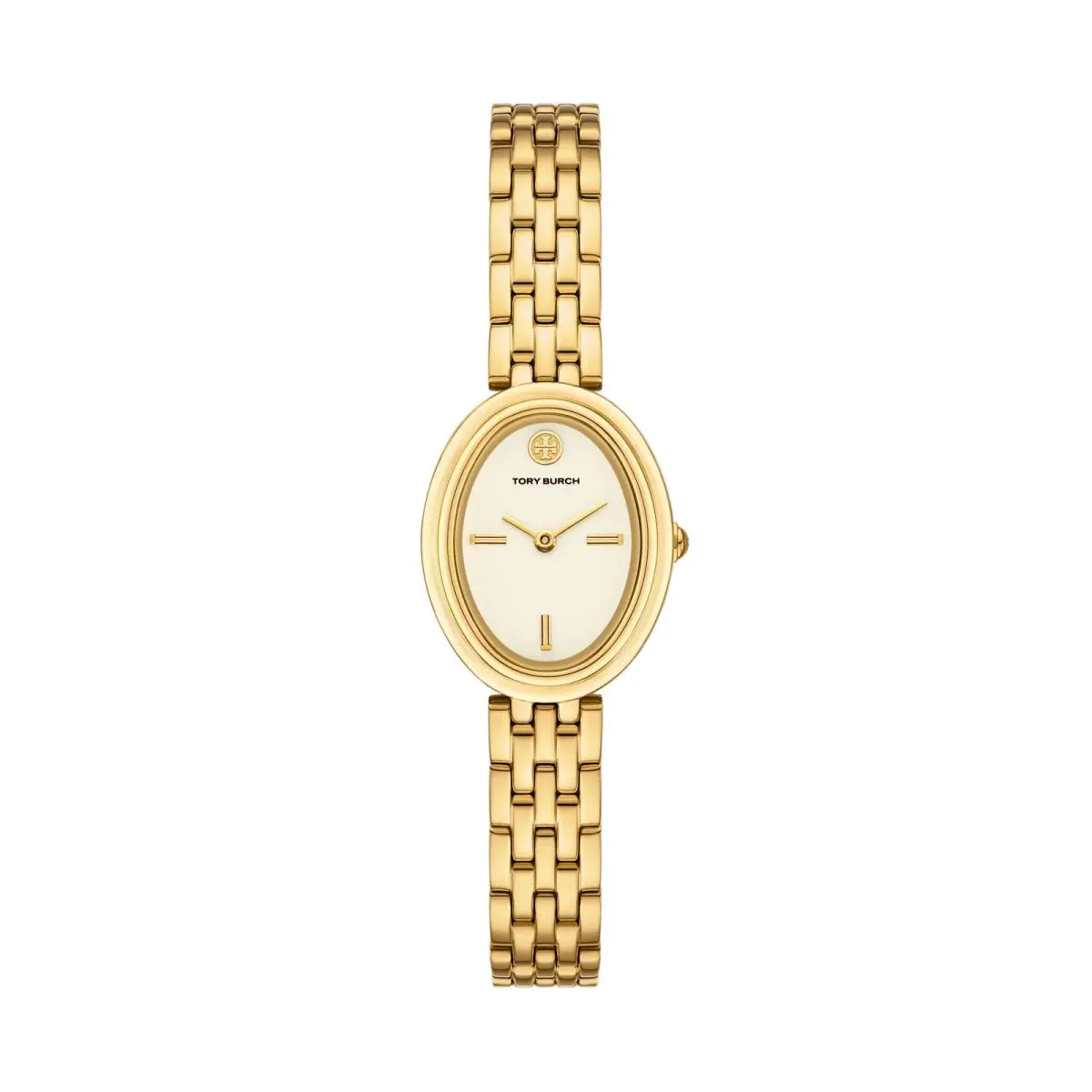 Oval Gold-tone 22mm Cream Dial Women`s Watch TBW6032 by Tory Burch