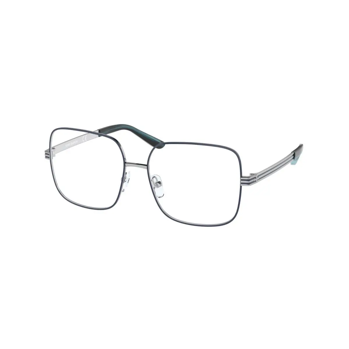 TY 1070 Navy Enamel/shiny Silver 3315 Size 52 Eyeglasses by Tory Burch