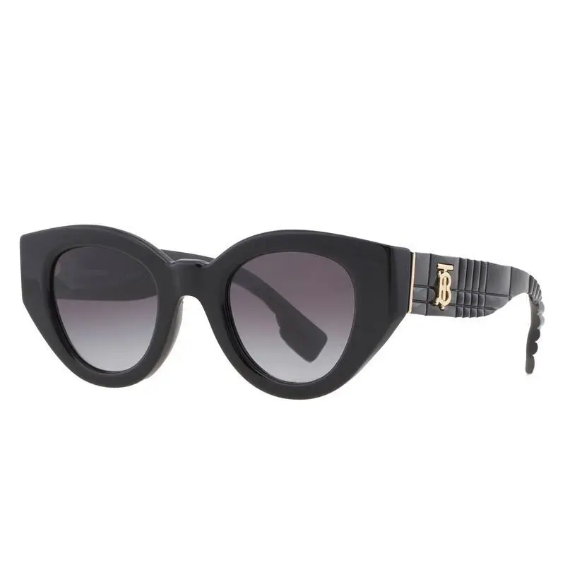 BE4390 30018G Meadow Sunglasses Black Frame Grey Gradient 47mm Lens by Burberry