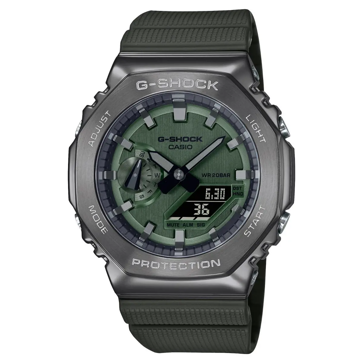 Casio G-shock GM2100B-3A 2100 Series Green Dial Digital Analog Watch