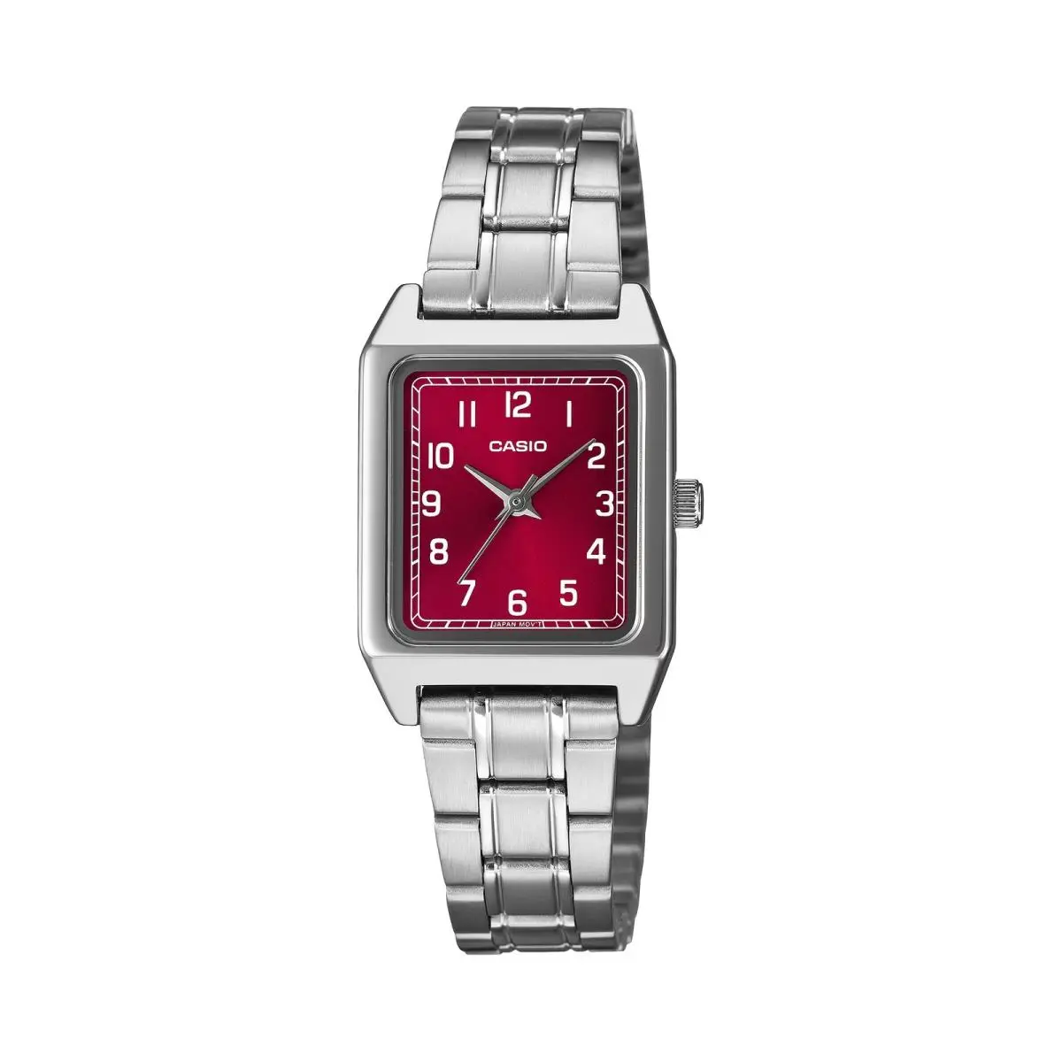 Women`s Red Dial Stainless Steel Classic Analog Watch - LTP-B150DA-4BDF by Casio