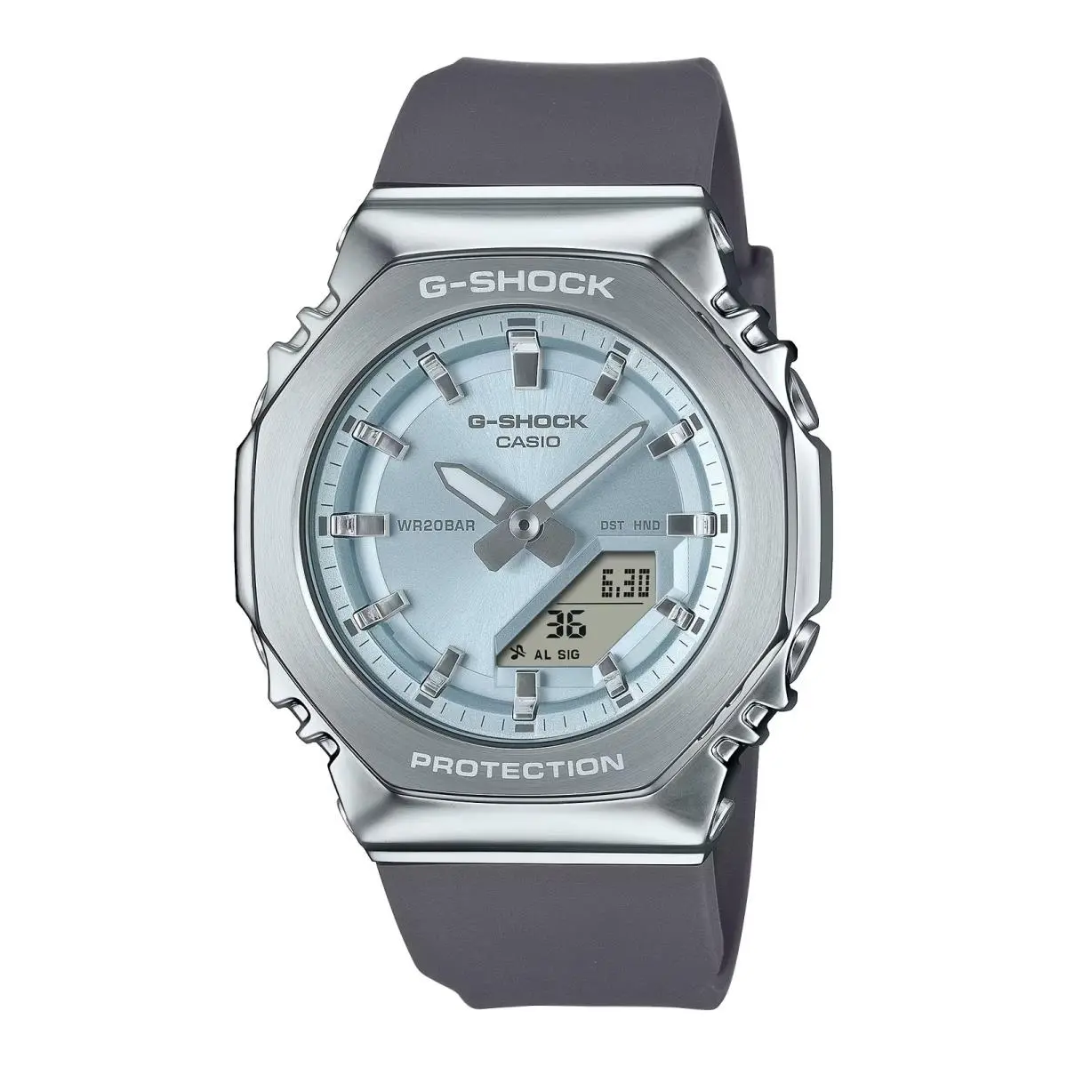 G-shock GM-S2110-2A Blue Dial Steel Bezel Women`s Watch by Casio