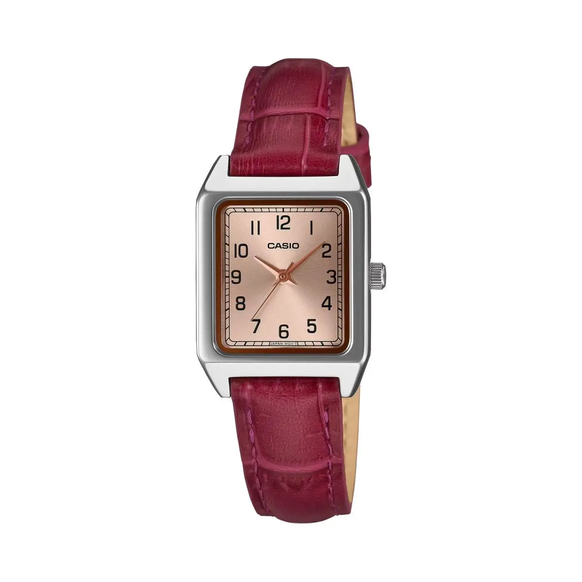 Casio Women`s Pink Dial Red Leather Classic Analog Watch - LTP-B150LA-4B2DF