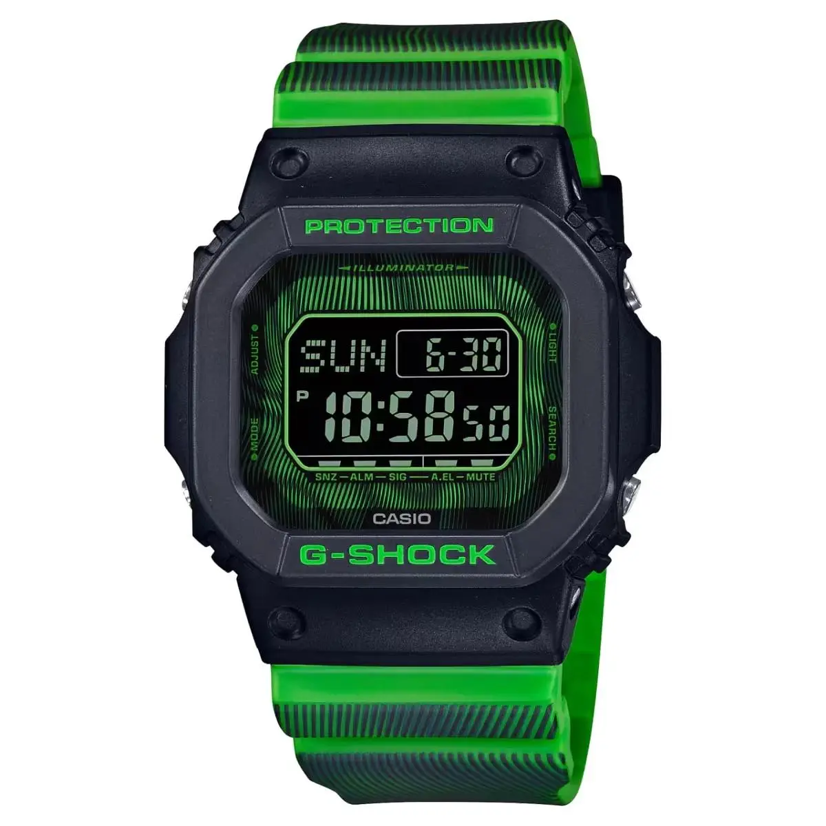 G-shock DW-D5600TD-3JF Time Distortion Series Wristwatch Black Green by Casio