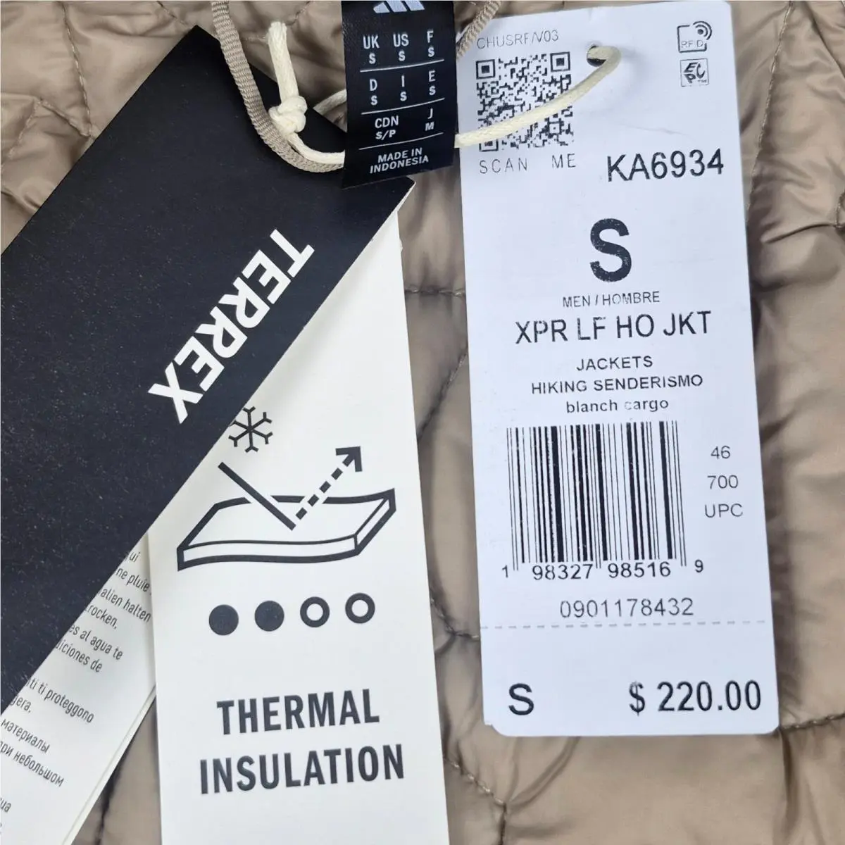 Adidas clothing - Terrex Xperior PrimaLoft Insulated Jacket - KA6934 - Brown (UPC: 198327985169) 1