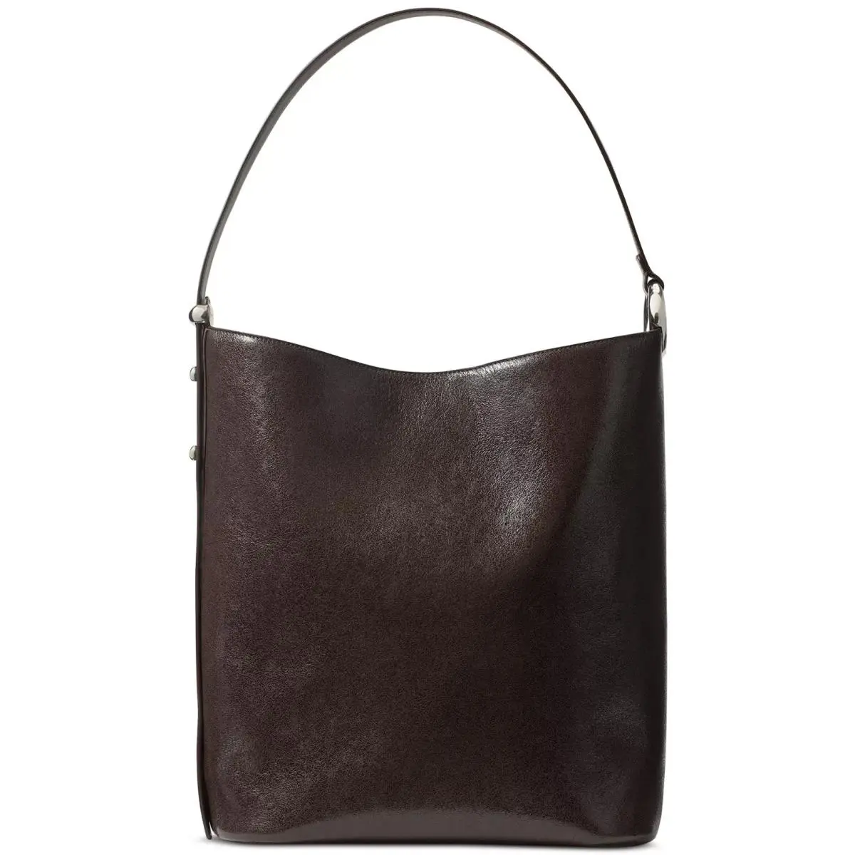 New York Halo Large Glazed Leather Shoulder Bag Hot Fudge by Kate Spade